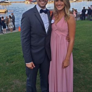 Lulus Blush Chiffon Maxi Dress